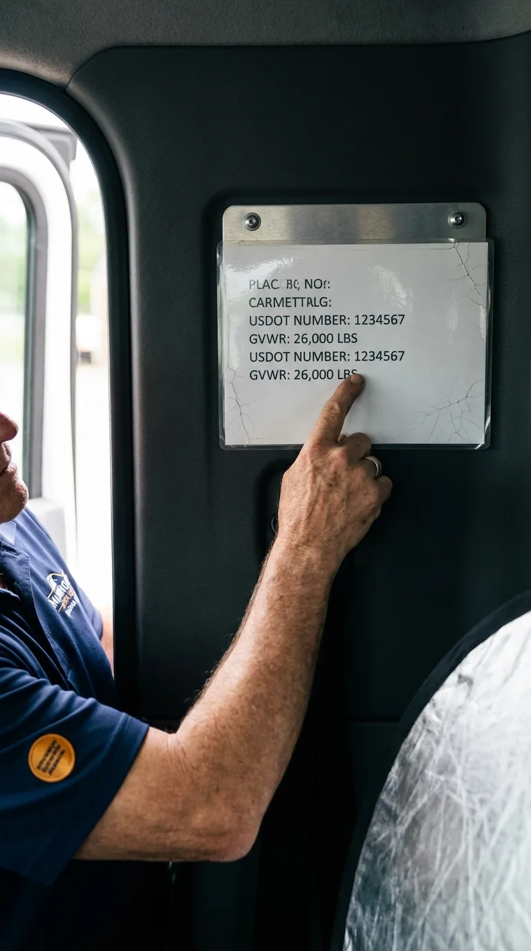 USDOT licensing placard verification in Pahokee